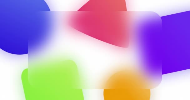 Анимация Глассморфизма Цветным Фоном Безмордый Лопатой — стоковое видео