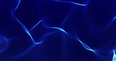 Işık arkaplan animasyonlu soyut yumuşak dijital parçacık dalgaları. Noktalı siber yüzey. Veri akışı görselleştirmesi. Kusursuz döngü 4K videosu. Ekran Koruyucu Canlandırması