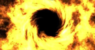 Fire whirlwind, fire tornado rotation. magical energy particles, swirling flame, abstract background. seamless loop, 4K