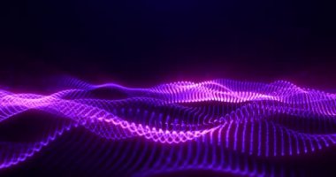 Abstract sparkling particle waves, particle starfall with light rays, beautiful particle flow, colorful sparkles. Magic bokeh, abstract background. 