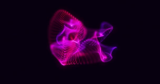 Abstract Plasma Particles Light Background Pink Purple Fluid Particle Form — Video