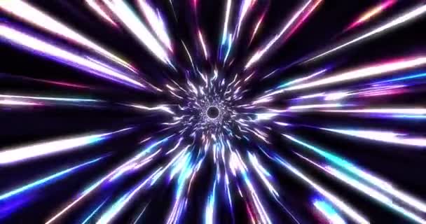 Абстрактний Енергетичний Футуристичний Науково Фантастичний Тунель Космосі Подорожуючи Часі Просторі — стокове відео