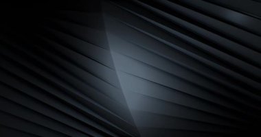 Siyah dalgalı çizgileri olan pürüzsüz bir animasyon. Soyut kağıt şeritleri. Bilimkurgu Fütüristik. Lüks modern sunum şablonu