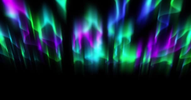 北のライト コスモスの背景 オーロラアニメーション 紫とブルー シームレスループ — ストック動画