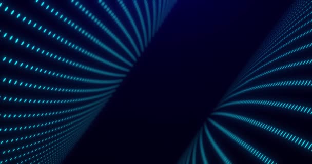 Цифровий Фон Крапками Легка Анімація Технологічних Кіберповерхонь Від Сяючих Частинок — стокове відео