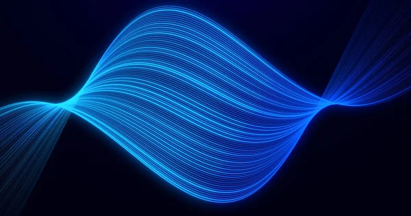Αφηρημένο Φόντο Των Μπλε Στροβιλίζονται Γραμμές Νέον Φωτεινό Χρωματιστό Κυματιστό — Φωτογραφία Αρχείου