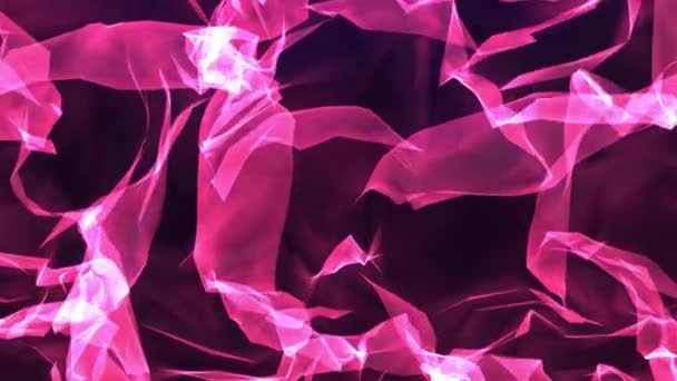 Abstrakte Rosa Energie Magische Welle Formen Glühenden Hintergrund Video Nahtlose — Stockvideo