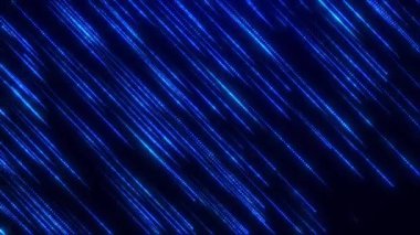 Parçacıkların neon yağmurları, düşen çizgi arkaplanı, parlayan parlak parçacık akışının hareketi. sonbahar arka plan animasyonu. Parlak parçacıklar yere düşüyor. Kusursuz döngü.