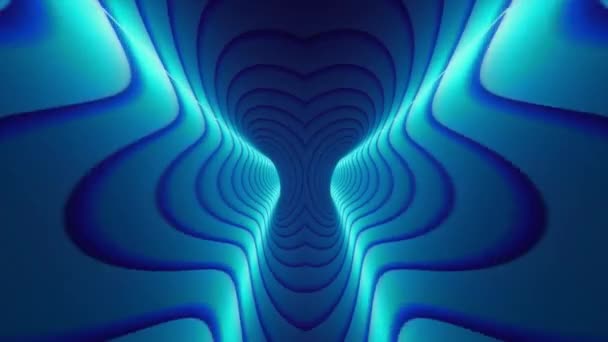 4K无缝循环图形飞行进入数字技术隧道 3D动画渲染 科幻小说 网络朋克运动背景 — 图库视频影像