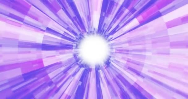 Túnel Abstracto Corredor Energía Volando Recto Colorida Velocidad Luz Animación — Vídeos de Stock