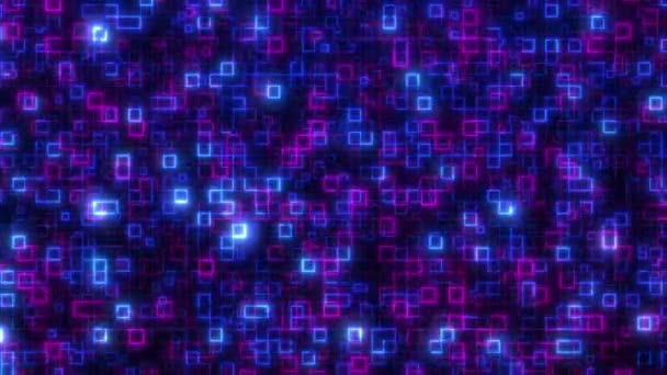 Holograma Abstrato Malha Cibernética Digital Espaço Virtual Conexão Alta Velocidade — Vídeo de Stock