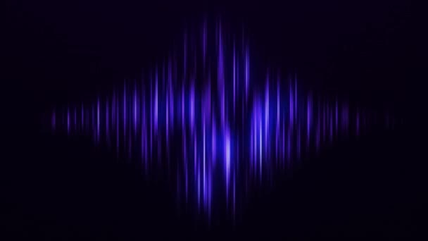 Jasno Świecąca Animacja Wizualizacja Elementu Graficznego Dźwięku Wyrównujący Dźwięk Fala — Wideo stockowe
