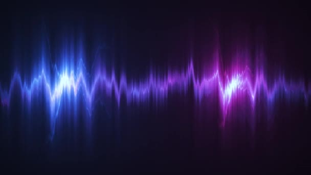 Penyamakan Energi Abstrak Latar Belakang Abstrak Bentuk Gelombang Audio Osilasi — Stok Video