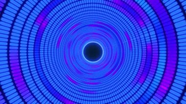 Soyut dijital parlayan tünel. Kusursuz döngü.