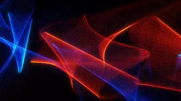 Αφηρημένη Animation Του Ενεργειακού Φωτός Ραβδώσεις Των Σωματιδίων Που Κινούνται — Αρχείο Βίντεο