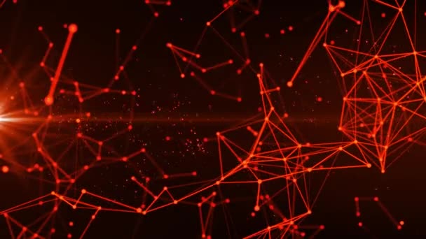 Fond futuriste abstrait avec plexus de lignes, points et triangles, technologie numérique, big data, visualisation de connexions à grande vitesse. abstrait fond science fiction thème.