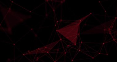 Çizgiler, noktalar ve üçgenler, dijital teknoloji, büyük veriler, yüksek hızlı bağlantı görselleştirmesi içeren soyut fütüristik arka plan. Kusursuz döngü soyut arkaplan bilim kurgu teması.