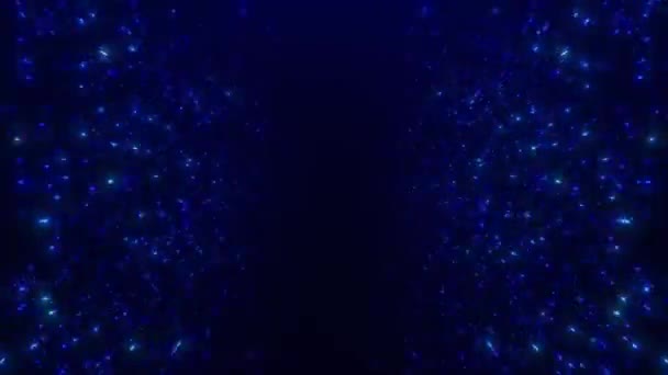 Технология Футуристического Абстрактного Цифрового Синего Фона Полета Времени Пространстве Тоннель — стоковое видео