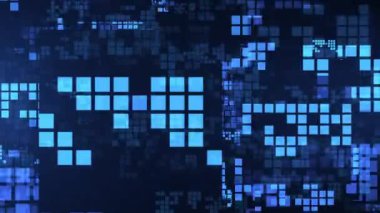 Geometrik şekilli dijital arkaplan, veri analiz teknolojileri, ağ bağlantısı, büyük veri, Bilgisayar Teknolojisi Konsepti. Kusursuz döngü