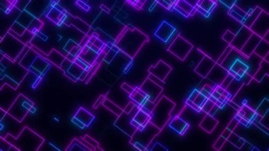 Soyut hologram 3D. Sanal alanda dijital siber ağ, yüksek hız bağlantısı, büyük veri, veri analiz teknolojisi, fütüristik soyut arkaplan, 3D görüntüleme. 4k video. 