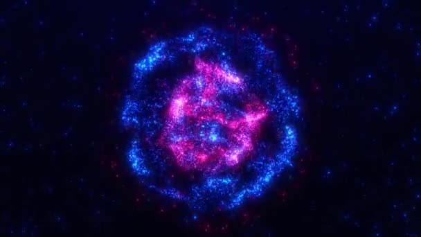 Esfera Resplandeciente Abstracta Bola Energía Brilla Brillantemente Con Rayos Luz — Vídeo de stock