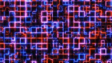 Soyut hologram 3D. Sanal alanda dijital siber ağ, yüksek hız bağlantısı, büyük veri, veri analiz teknolojisi, fütüristik soyut arkaplan, 3D görüntüleme. 4k video. kusursuz döngü canlandırması