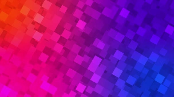 Streszczenie Koloru Animowane Tło Kwadratów Cyfrowych Płynna Pętla — Wideo stockowe