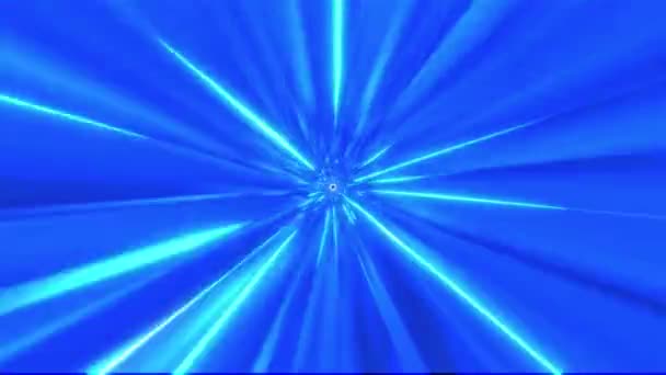 Animering Zoomfartslinjer Höghastighetslinjer Digital Ljushastighet Glödande Strålar Rörelse Tekniktunnel Sömlös — Stockvideo