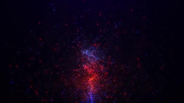 Μαγικό Υγρό Animation Λαμπερό Σωματίδια Ίχνος Σωματιδίων Αφηρημένη Φωτεινή Φλόγα — Αρχείο Βίντεο