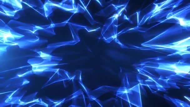 Crystal Diamond Niebieski Animowane Futurystyczne Tło Płynna Pętla — Wideo stockowe