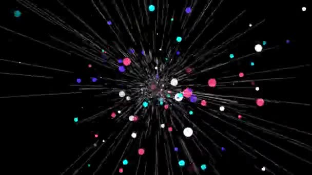 Abstrakcyjny Hiper Skok Innej Galaktyki Kreatywne Tło Przestrzeni Prędkość Światła — Wideo stockowe