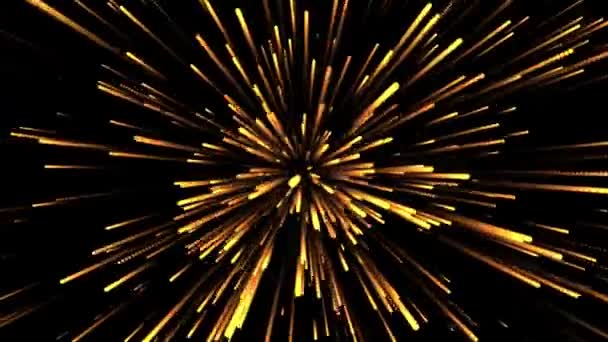 Abstrakter Eleganter Luxus Hintergrund Mit Einer Explosion Von Goldstaubpartikeln Fliegende — Stockvideo