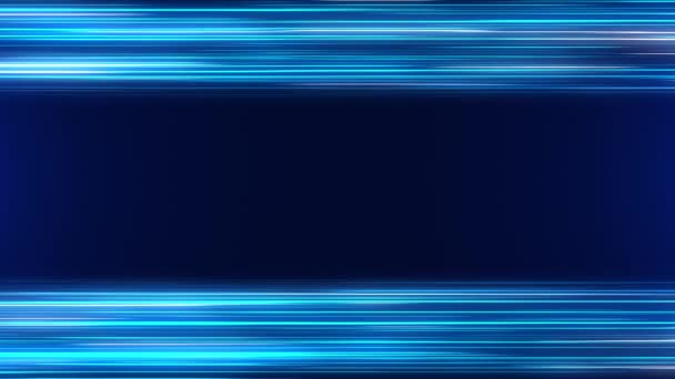Blauw Licht Anime Fast Speed Lines Beweging Donkere Achtergrond Animatie — Stockvideo