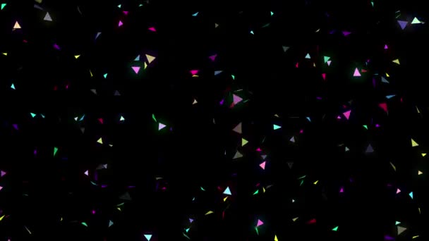 다채로운 컨페티 입자가 떨어지고 있습니다 원활한 — 비디오