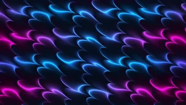 Abstraktní Neonové Pozadí Kovová Textura — Stock video