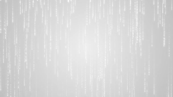 Abstrato Limpo Fundo Digital Branco Cinza Fluxo Pontos Dados Linhas — Vídeo de Stock
