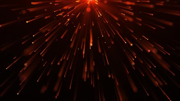 Золотой Свет Частиц Пыли Создает Прекрасные Боке Яркие Неоновые Лучи — стоковое видео