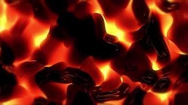 Neon sıvı metal gradyanı. Hareket eden holografik dalgaların 4K döngü soyut arka planı. Üç boyutlu dalgalı yüzey, neon renkli animasyon. Kusursuz döngü 4k video.