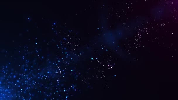 Αφηρημένη Ιπτάμενη Σκόνη Σωματίδια Λάμψη Που Αστράφτει Και Στροβιλίζεται Animation — Αρχείο Βίντεο