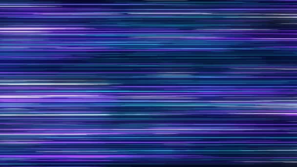 蓝光和紫光动画速度线在黑暗的背景 动画对角线模拟漫画速度线 — 图库视频影像