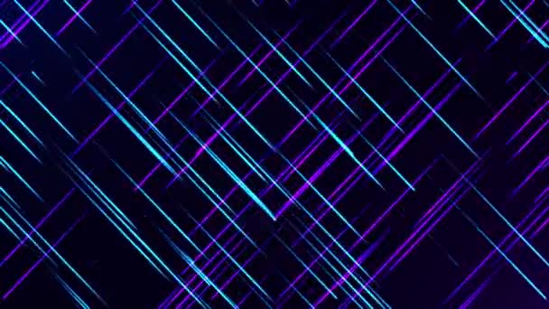 明るいネオン ストライプまたは輝くラインが付いている抽象的なデジタル背景 シームレスループ — ストック動画