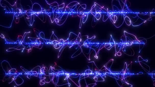 具有波动能的运动粒子形状的抽象背景 无缝圈4K视频 — 图库视频影像