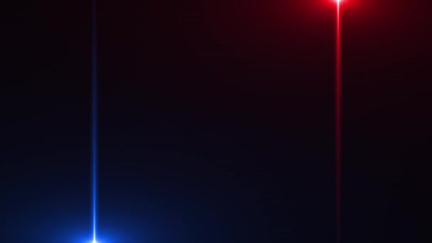 Abstract Animatie Met Laser Lijnverlichting Blauw Rood Heldere Lichtstralen Flikkeren — Stockvideo