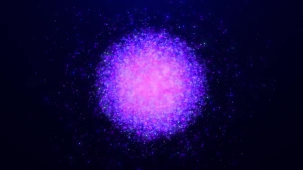 Esfera Energía Brillante Abstracta Hecha Puntos Partículas Bola Energía Brilla — Vídeos de Stock