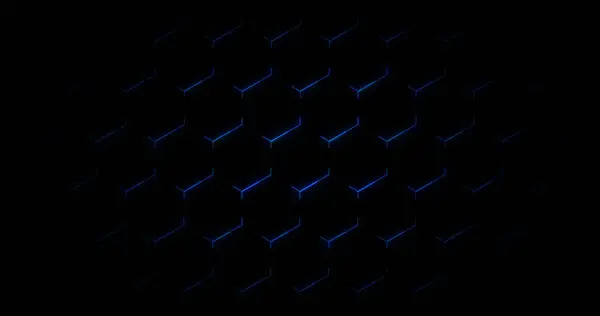 Φουτουριστικό Μωσαϊκό Εξάγωνων Μαύρο Φόντο Υφή Γεωμετρικών Κυψελίδων Ψηφιακό Φουτουριστικό Εικόνα Αρχείου
