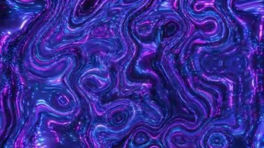 Soyut metalik neon yansıtıcı eğimli dalga hareketleri. Holografik doku. 3D görüntüleme, soyut holografik folyo arka plan. Kusursuz döngü