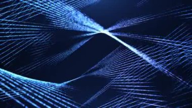 Soyut yüksek teknoloji girdap çizgileri. Parlak çizgilerden gelen dijital dalgalar. Kusursuz döngü