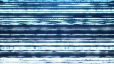 Parlayan parçacıkların soyut ışık yatay çizgileri. Büyük veri parçacığı akışının ya da ağ bağlantısının görselleştirilmesi. 4K animasyon, kusursuz döngü, bilgisayar teknolojisi kavramı.
