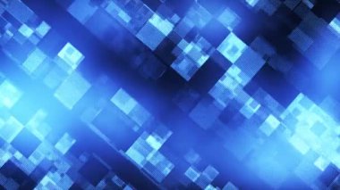 Parçacıkların ve geometrik şekillerin olduğu dijital arkaplan, soyut siber sahne. Veri analiz teknolojisi, ağ konsepti, büyük veri, bilgisayar teknolojisi konsepti. Kusursuz döngü