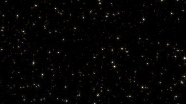 Çizgi film tarzında parlayan parçacıkların olduğu animasyon arkaplan. Kusursuz döngü..